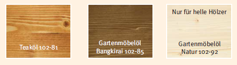 AURO Gartenmbell / Teakl Classic - Nr. 102 - Farbpalette
